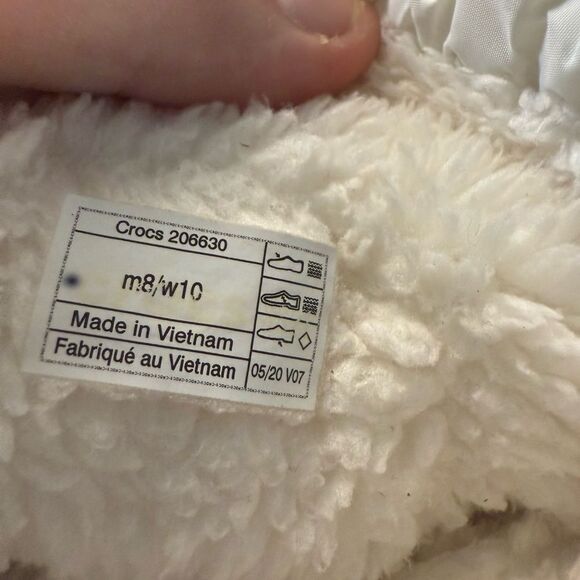 Crocs Classic Lined Neo Puff White Boots 206630-143 Men's Size 8 Women’s 10 - Picture 5 of 5